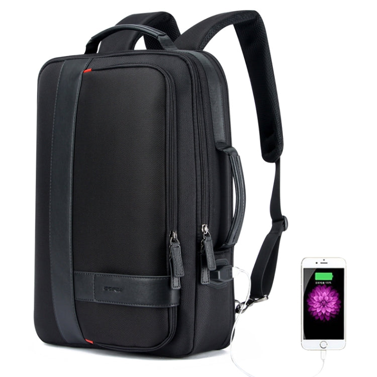 Skorter | Bopai 751-006561 Large Capacity Business Casual Breathable Laptop Backpack with External USB Port, Size: 29 x 16 x 44 cm (Black)