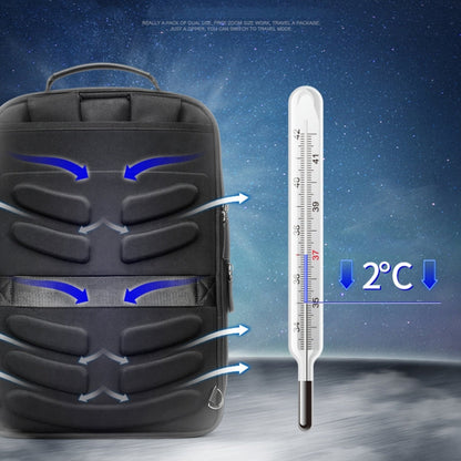 Skorter | Bopai 751-006561 Large Capacity Business Casual Breathable Laptop Backpack with External USB Port, Size: 29 x 16 x 44 cm (Black)