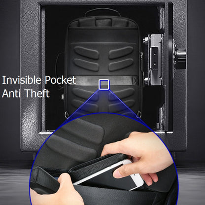 Skorter | Bopai 751-006561 Large Capacity Business Casual Breathable Laptop Backpack with External USB Port, Size: 29 x 16 x 44 cm (Black)