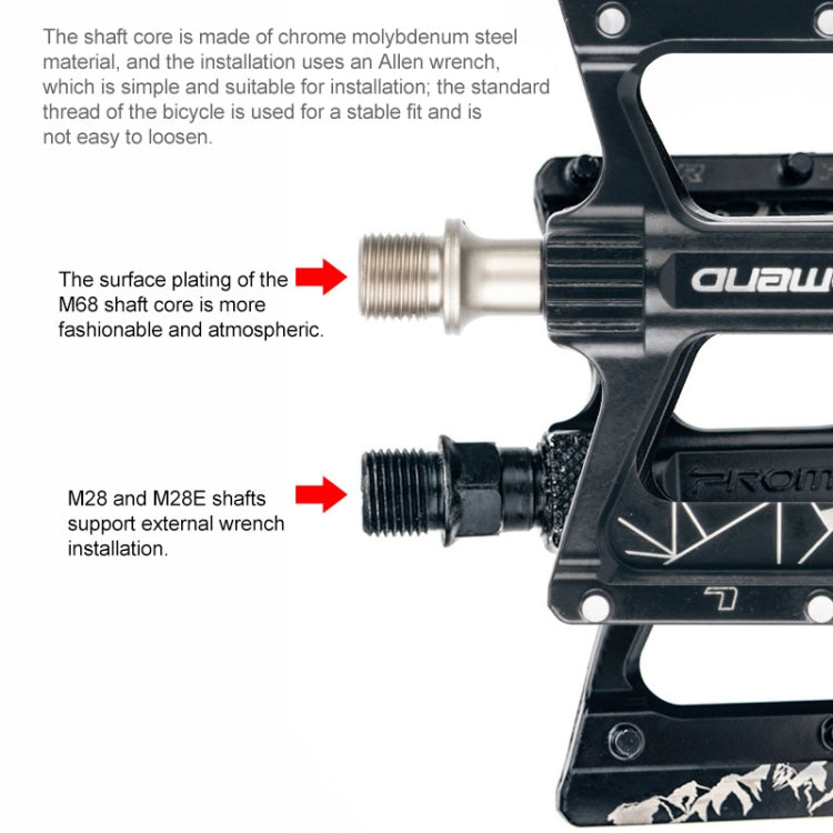 Skorter | PROMEND PD-M68 1 Pair Mountain Bicycle Aluminum Alloy 3-Bearings Pedals