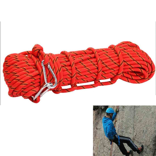 Skorter | XINDA XD-S9804 Climbing Auxiliary Rope Static Rope Safety Rescue Rope, Length: 20m Diameter: 10mm(Red)
