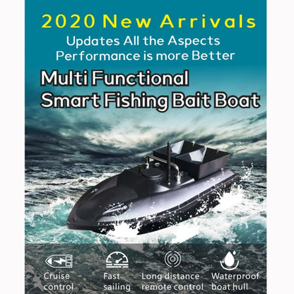 Skorter | D13C Multi-function Double Warehouse Remote Control Nesting Ship Fishing Bait Boat (Black)
