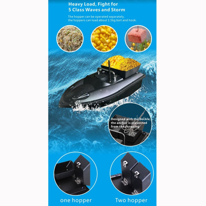 Skorter | D13C Multi-function Double Warehouse Remote Control Nesting Ship Fishing Bait Boat (Black)