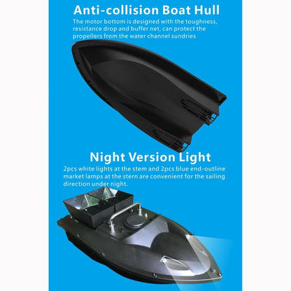 Skorter | D13C Multi-function Double Warehouse Remote Control Nesting Ship Fishing Bait Boat (Black)
