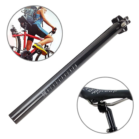 Skorter | TOSEEK 3K Carbon Fiber Mountain Bike Road Bike Bicycle Seat Tube Seatpost Seat Fitting Seat Pole Bicycle Fittings, Size: 30.8x400mm