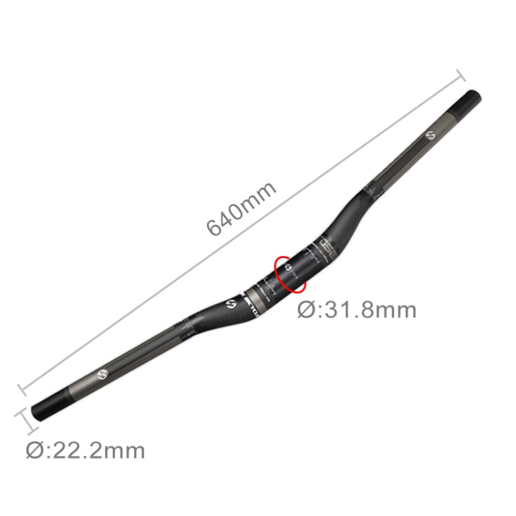 Skorter | TOSEEK Full Carbon Fiber Road Bike Bent Handlebar, Size: 640mm (Matte)