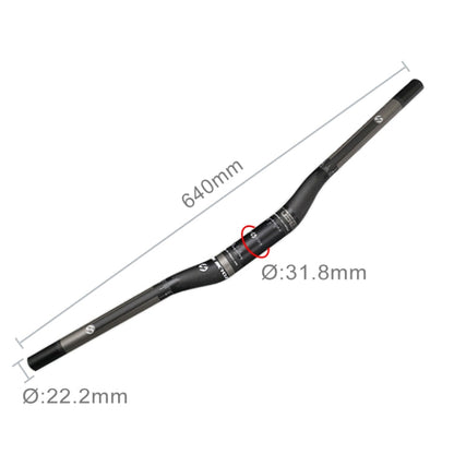 Skorter | TOSEEK Full Carbon Fiber Road Bike Bent Handlebar, Size: 640mm (Matte)