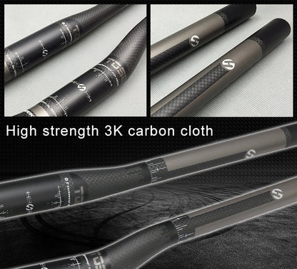 Skorter | TOSEEK Full Carbon Fiber Road Bike Bent Handlebar, Size: 640mm (Matte)