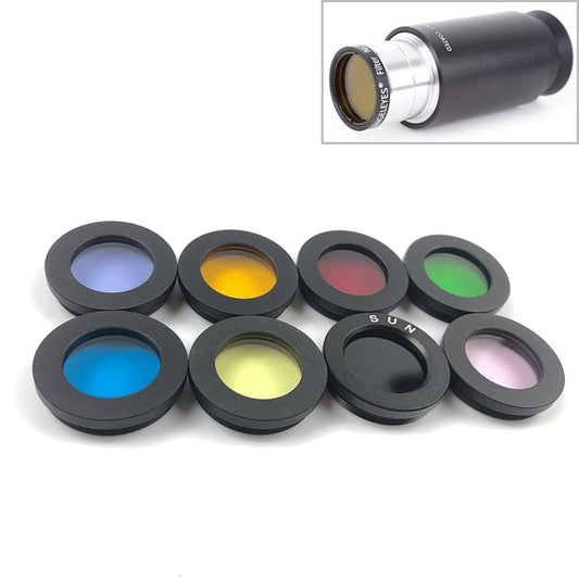 Skorter | Datyson Astronomical Telescope Accessories 1.25 inch Planet Moon Nebula Filter Neutral Edition, A Set of 8 Colors