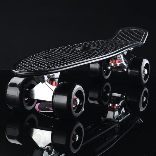 Skorter | Shining Fish Plate Scooter Single Tilt Four Wheel Skateboard with 72mm Wheel(Black)