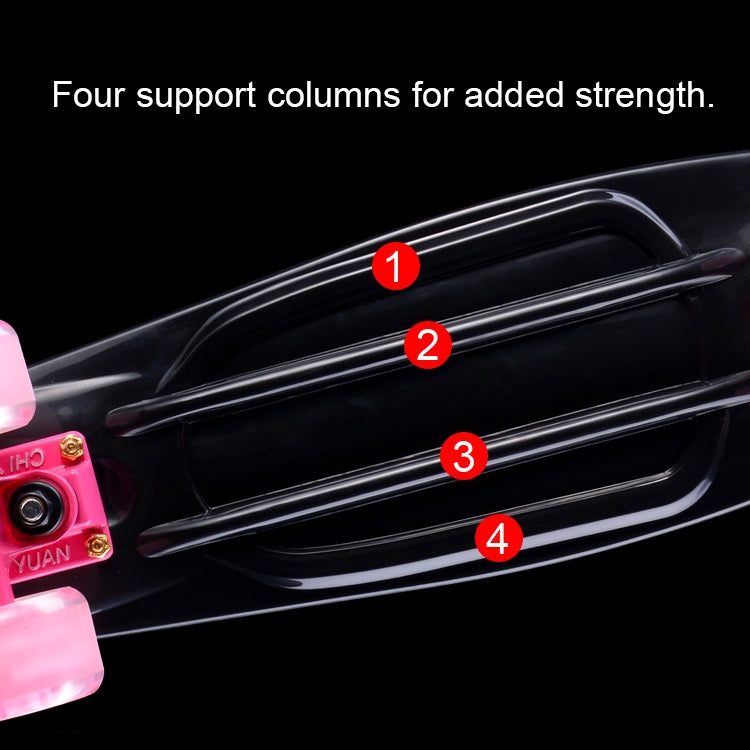 Skorter | Shining Fish Plate Scooter Single Tilt Four Wheel Skateboard with 72mm Wheel(Black Pink)