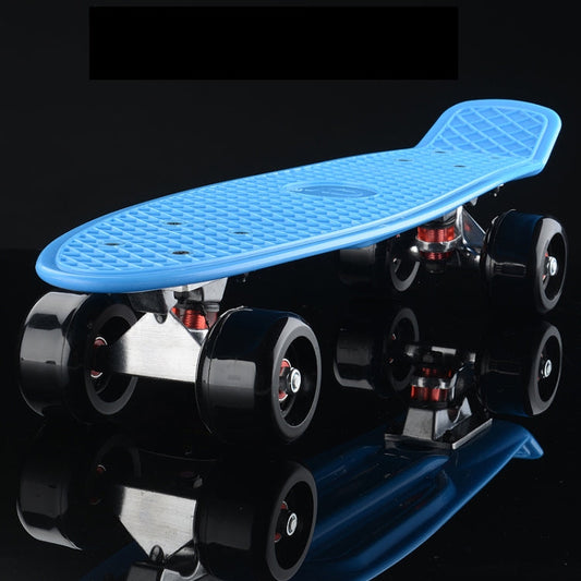 Skorter | Shining Fish Plate Scooter Single Tilt Four Wheel Skateboard with 72mm Wheel(Black Blue)