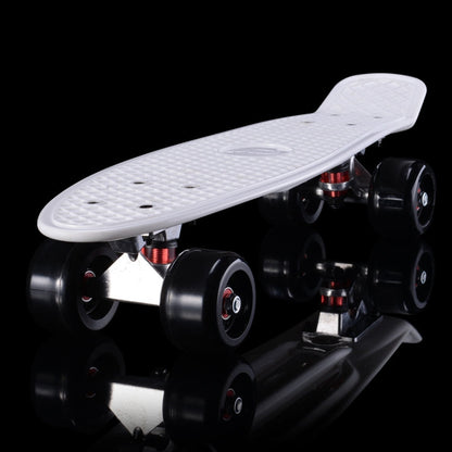 Skorter | Shining Fish Plate Scooter Single Tilt Four Wheel Skateboard with 72mm Wheel(Black White)