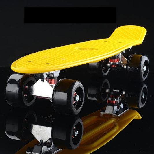 Skorter | Shining Fish Plate Scooter Single Tilt Four Wheel Skateboard with 72mm Wheel(Black Yellow)