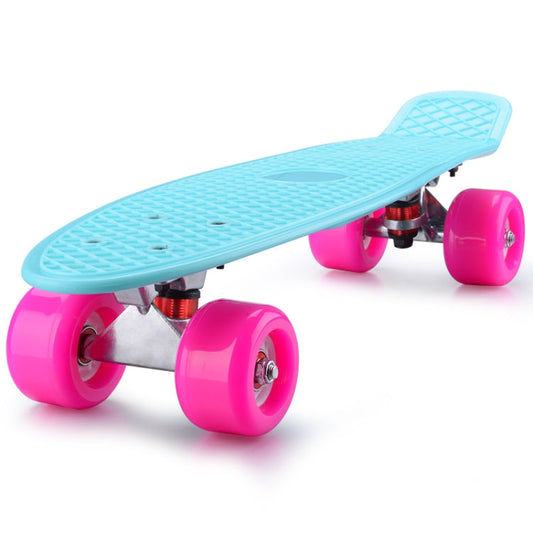 Skorter | Shining Fish Plate Scooter Single Tilt Four Wheel Skateboard with 72mm Wheel(Pink Blue)