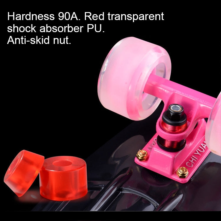 Skorter | Shining Fish Plate Scooter Single Tilt Four Wheel Skateboard with 72mm Wheel(Pink Blue)