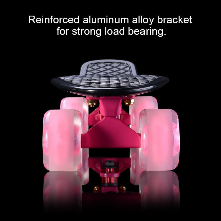 Skorter | Shining Fish Plate Scooter Single Tilt Four Wheel Skateboard with 72mm Wheel(Pink Blue)