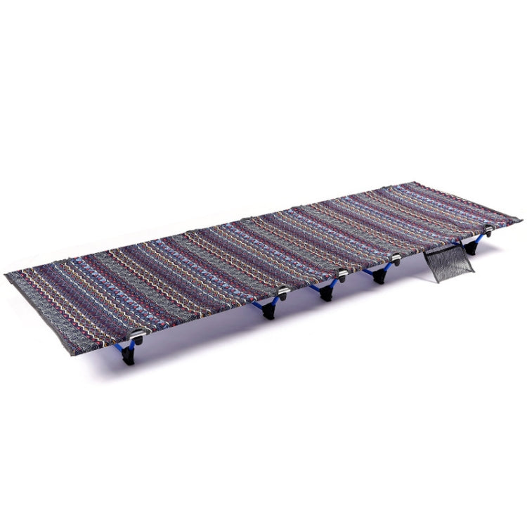 Skorter | Outdoor Folding Camping Mat Single Bed Portable Aluminium Alloy Sleeping Bed, Size: 180x61x14cm (Blue)