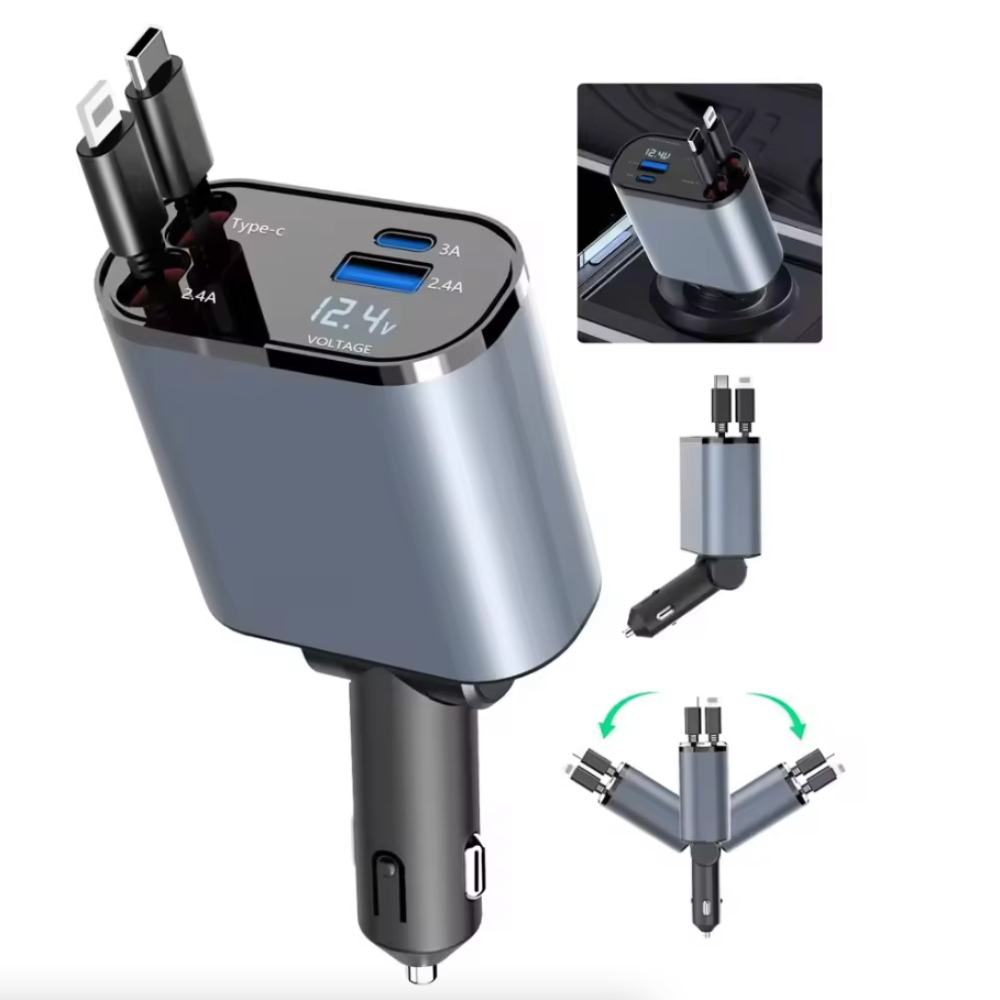 Skorter | in 1 Retractable 120W Fast Car Charger