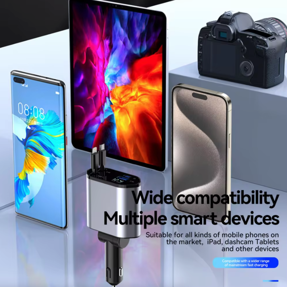 Skorter | in 1 Retractable 120W Fast Car Charger