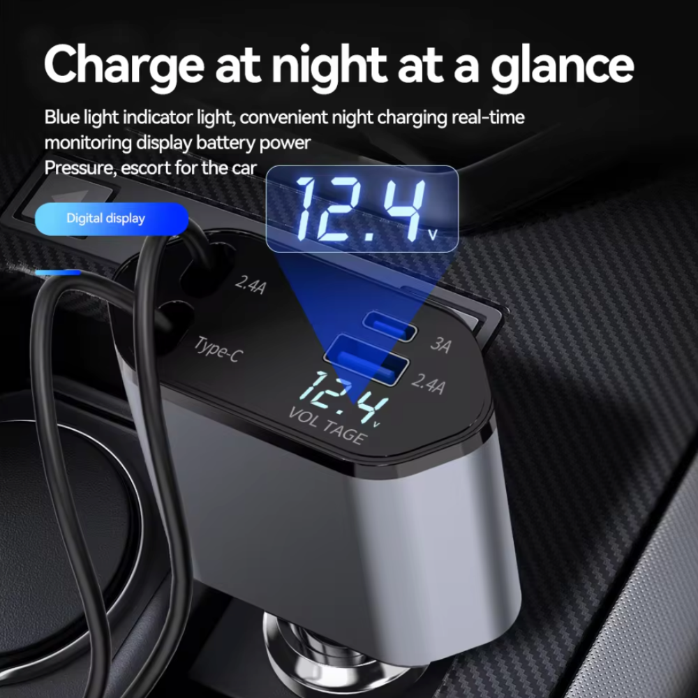 Skorter | in 1 Retractable 120W Fast Car Charger