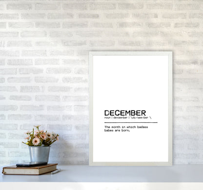 Skorter | December Badass Definition Quote Print By Orara Studio