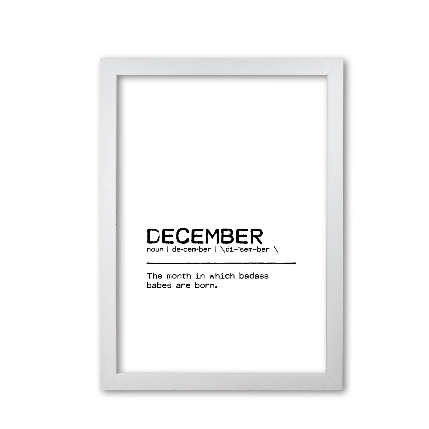 Skorter | December Badass Definition Quote Print By Orara Studio