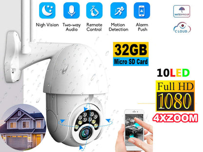 Skorter | Cloud Storage Wireless PTZ Wireless Camera with 32GB Adata Micro SD Card