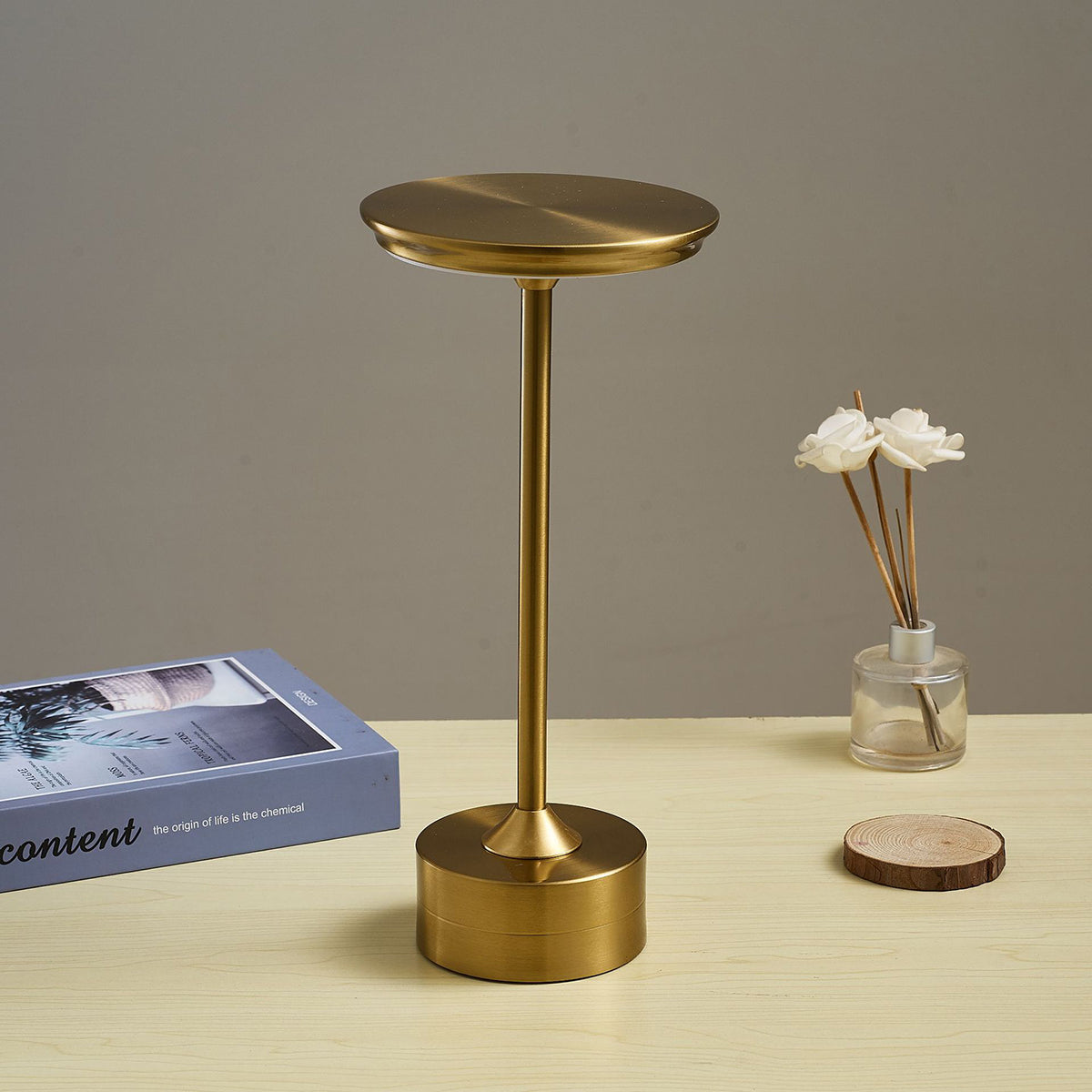 Skorter | Cordless LED Table Lamp in Galvanized Metal