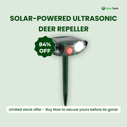 Skorter | Solar-Powered Ultrasonic Deer Repeller - Effective Deer Deterrent for Gardens & Yards in 48 Hours