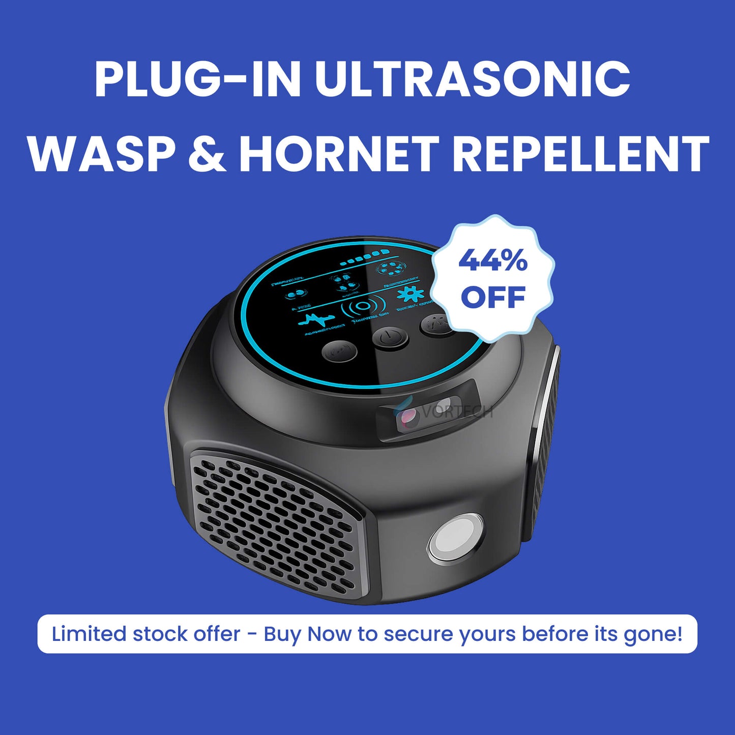 Skorter | Ultrasonic Wasp & Hornet Repellent Plug-In | Chemical-Free. Silent Protection for Home. Pool & Patio (Covers 3200 sq. ft.)