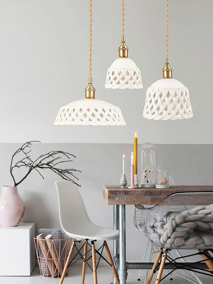 Skorter | Open work Ceramic Pendant Lamp