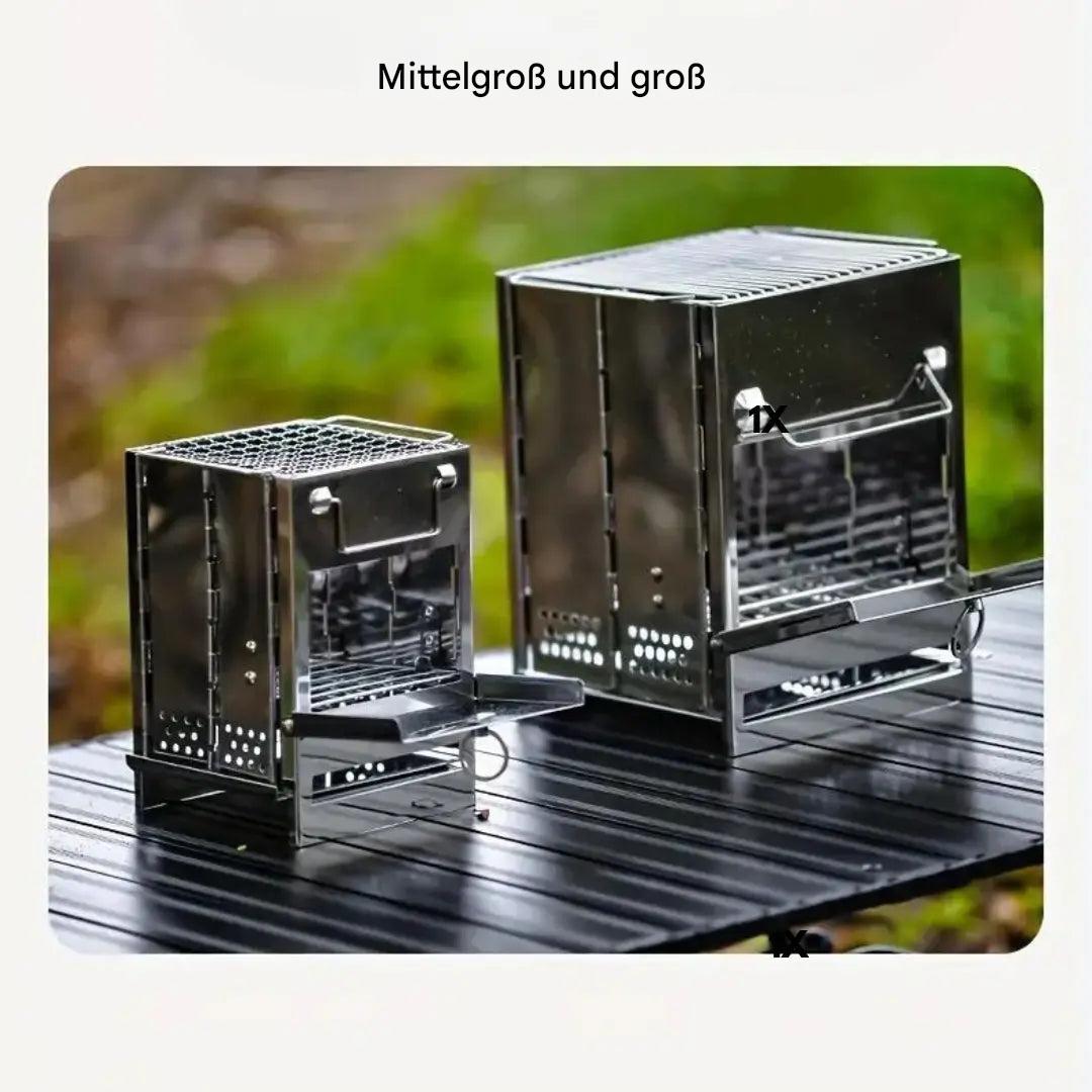 Skorter | FirePower Compact – Foldable Stainless Steel Wood Stove for Outdoor Activities