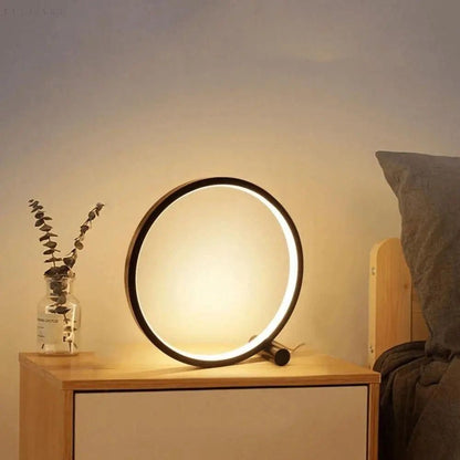 Skorter | Modern Minimalist Dimmable LED Ring Desk Lamp – Touch Control & Warm Ambient Lighting