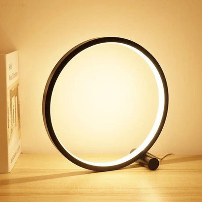 Skorter | Modern Minimalist Dimmable LED Ring Desk Lamp – Touch Control & Warm Ambient Lighting
