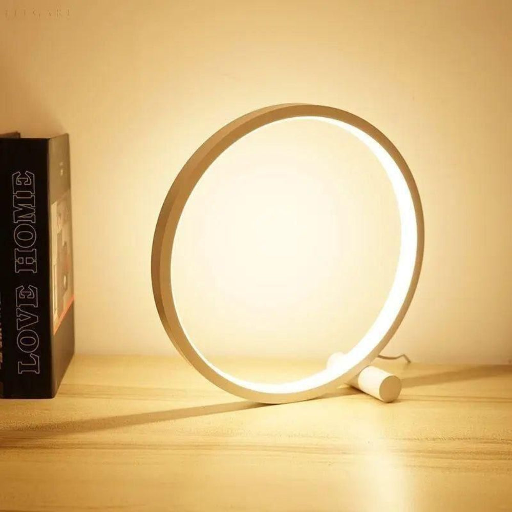 Skorter | Modern Minimalist Dimmable LED Ring Desk Lamp – Touch Control & Warm Ambient Lighting