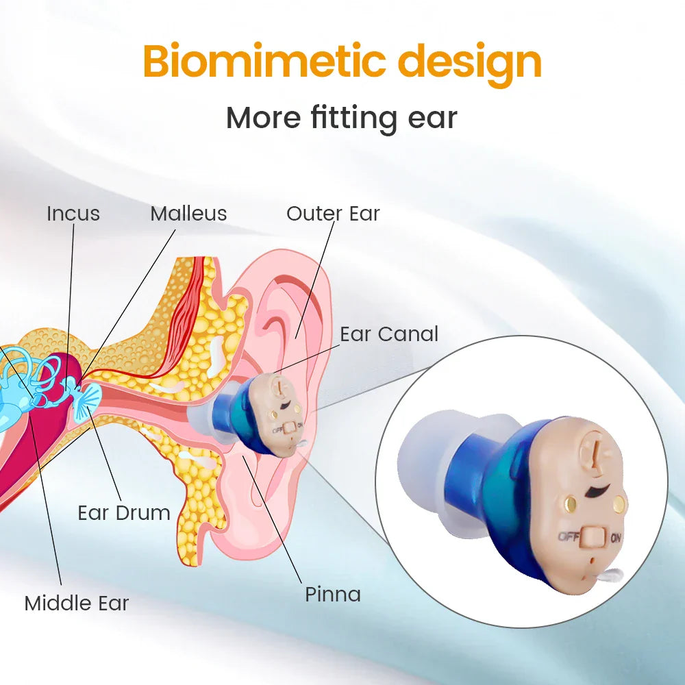Skorter | AUDIFINE | Hearing aid for seniors | Invisible sound amplifier