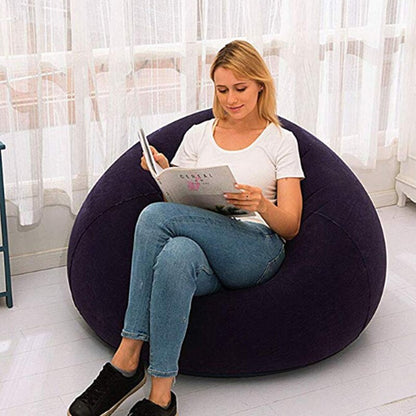 Skorter | Outdoor Large Faul Inflatable Sofa Sleeping Chair PVC Lounger Seat Beanbag Compressible Sofa Pouf Puff Sofa Tatami Living Room