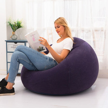 Skorter | Outdoor Large Faul Inflatable Sofa Sleeping Chair PVC Lounger Seat Beanbag Compressible Sofa Pouf Puff Sofa Tatami Living Room