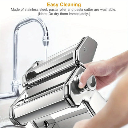 Skorter | Compact Stainless Steel Pasta Maker with 6 Adjustable Thickness Levels