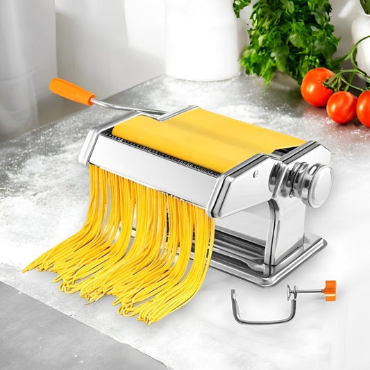 Skorter | Compact Stainless Steel Pasta Maker with 6 Adjustable Thickness Levels