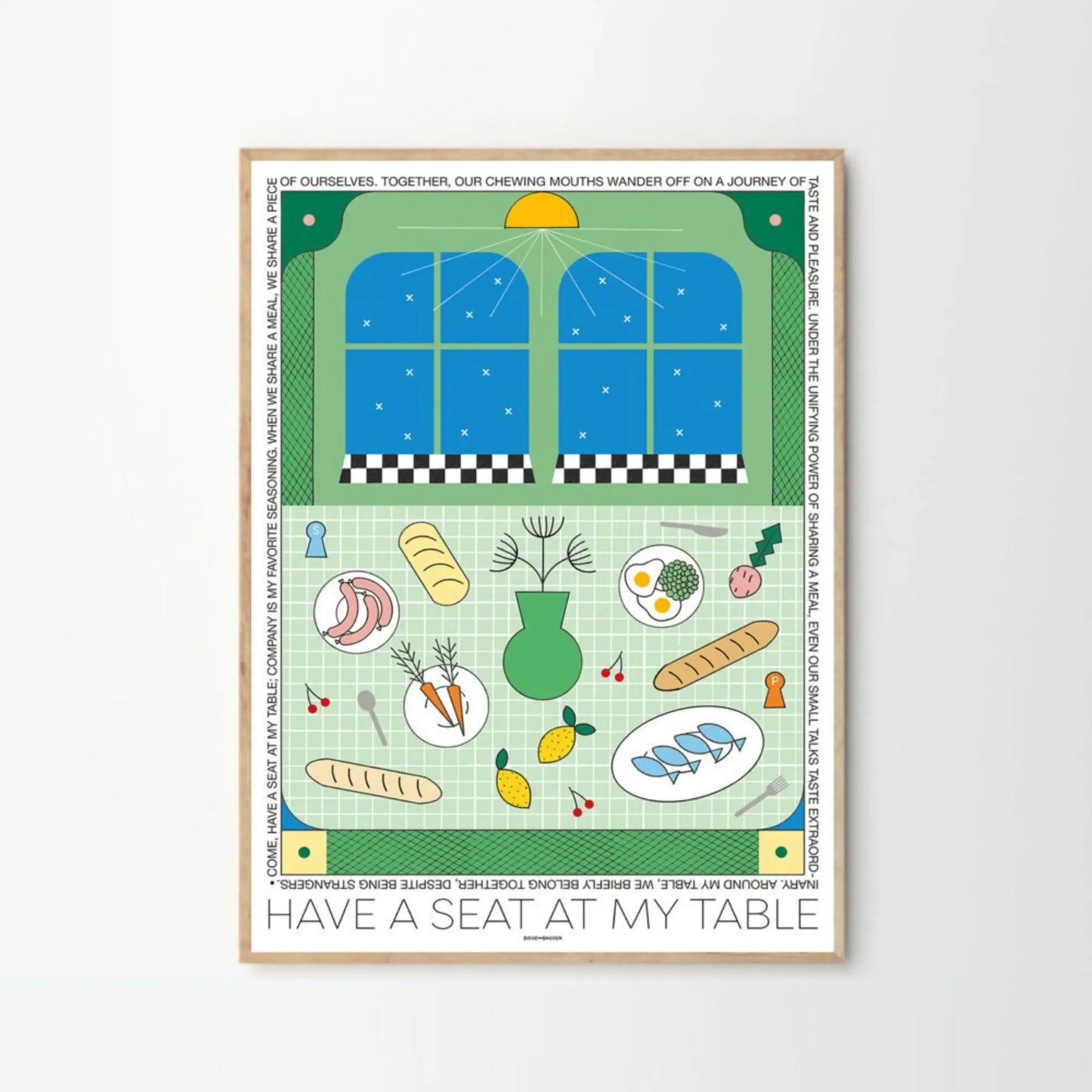 Skorter | A seat at my table print 21Cm x 29.7Cm (A4)