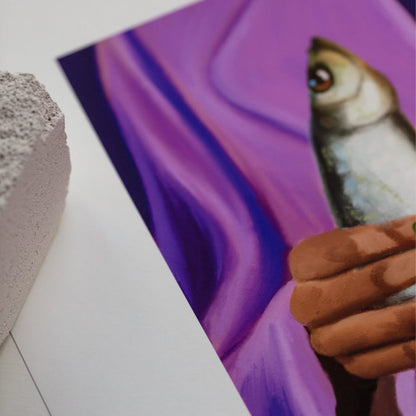 Skorter | Eva and her fishing friend print 30Cm x 40Cm