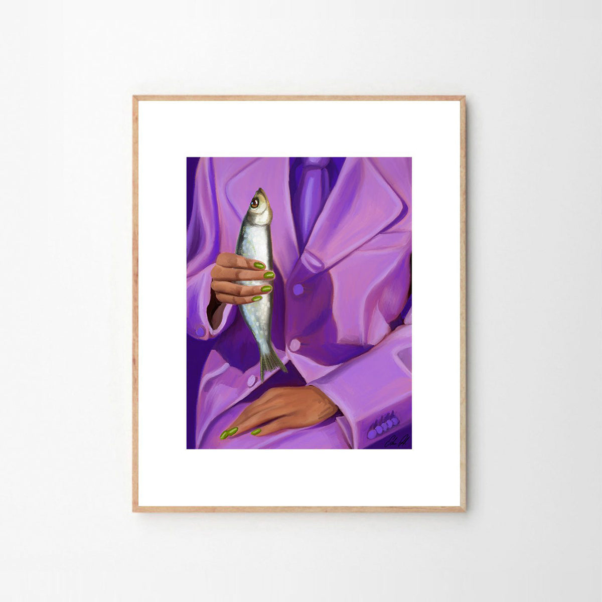 Skorter | Eva and her fishing friend print 30Cm x 40Cm