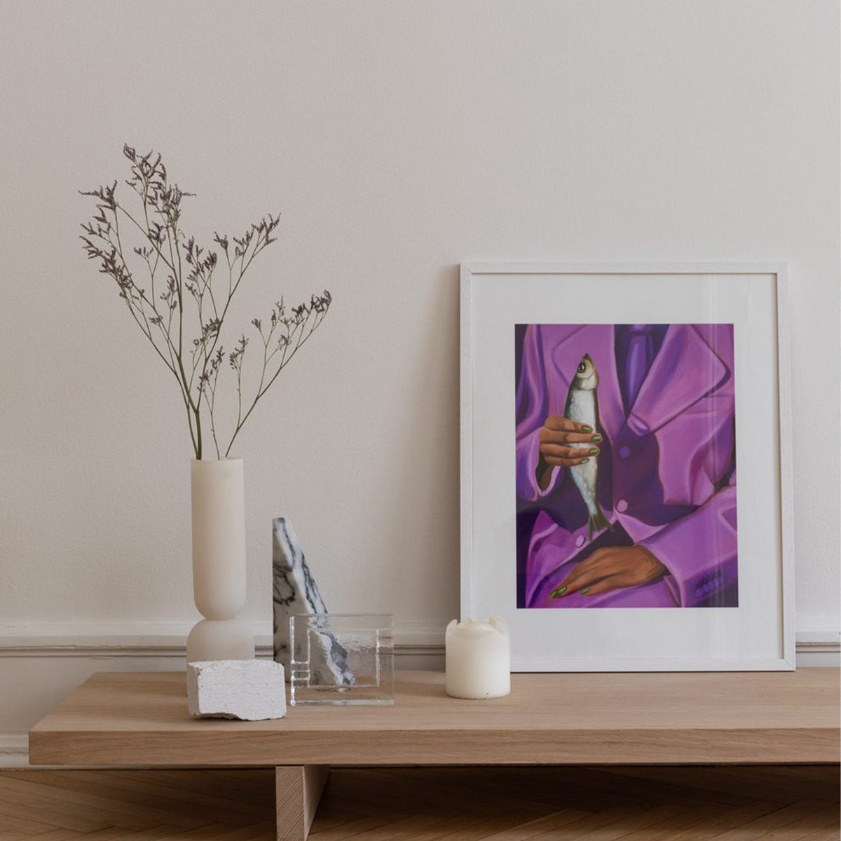 Skorter | Eva And Her Fish Friend Print 40Cm x 50Cm