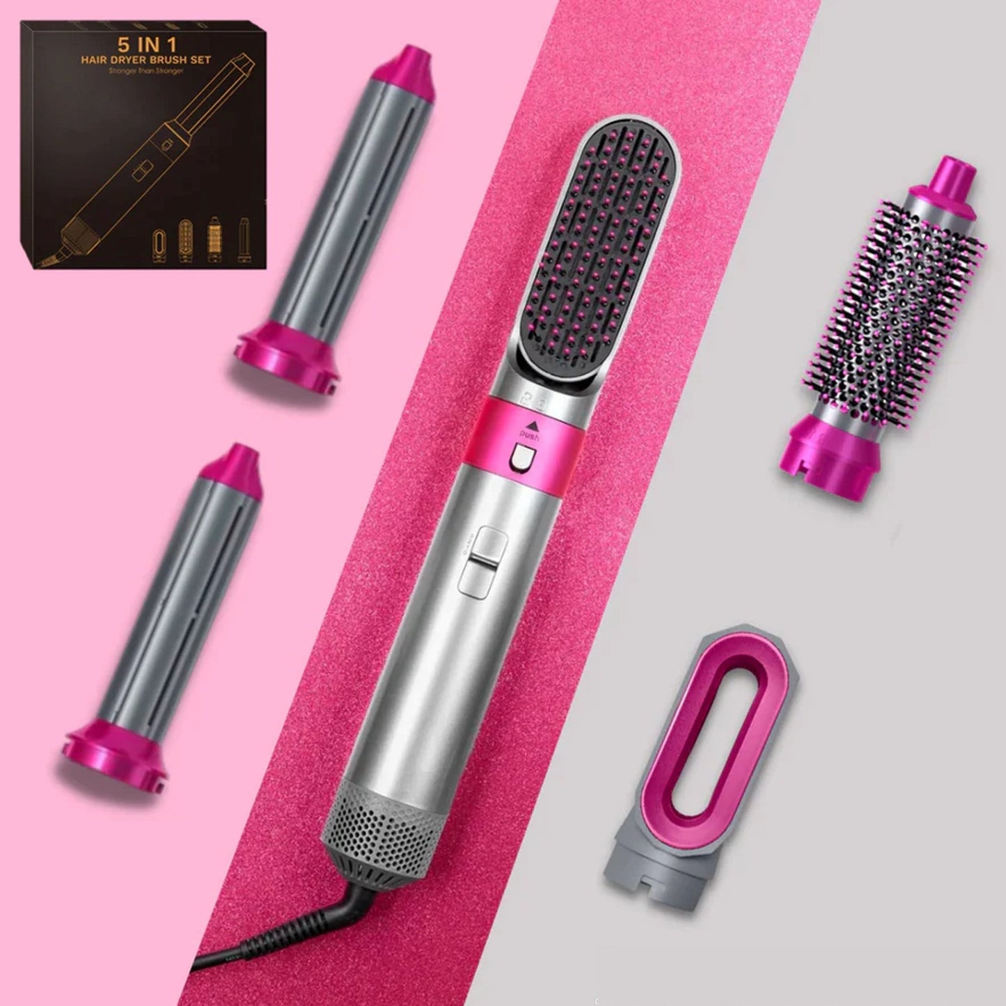 Skorter | 5-in-1 Hair Styler | Auto Curler, Blow Dryer & Flat Brush for All Hair Types at Home