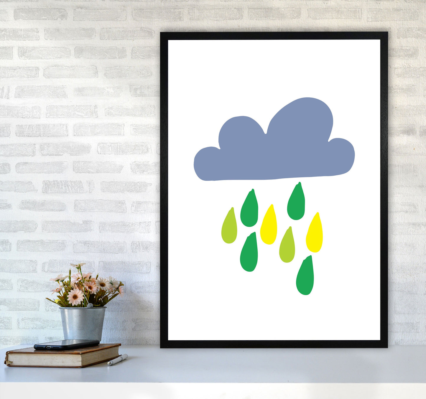 Skorter | Dark Blue Rain Cloud Soothing Print