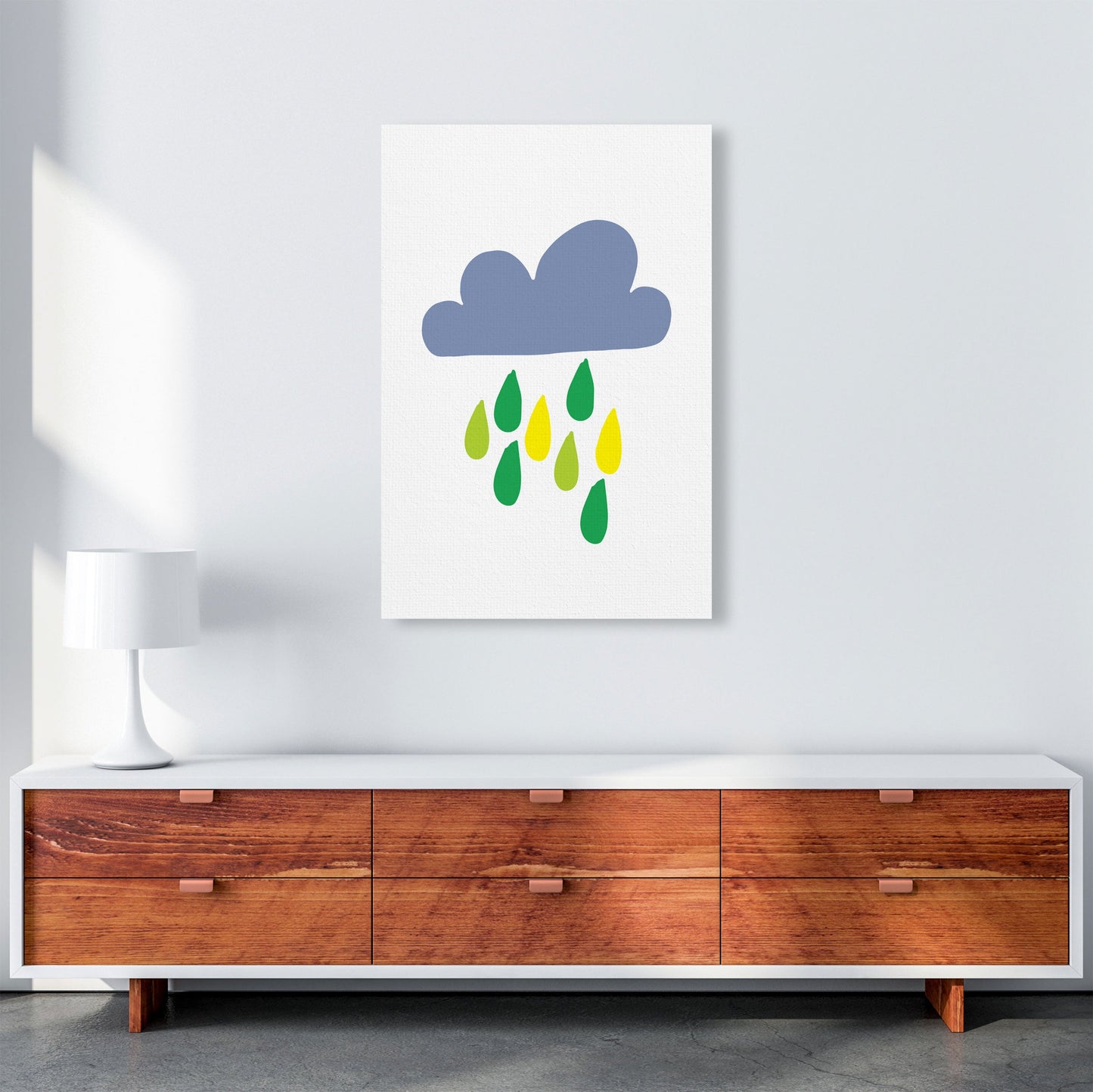 Skorter | Dark Blue Rain Cloud Soothing Print