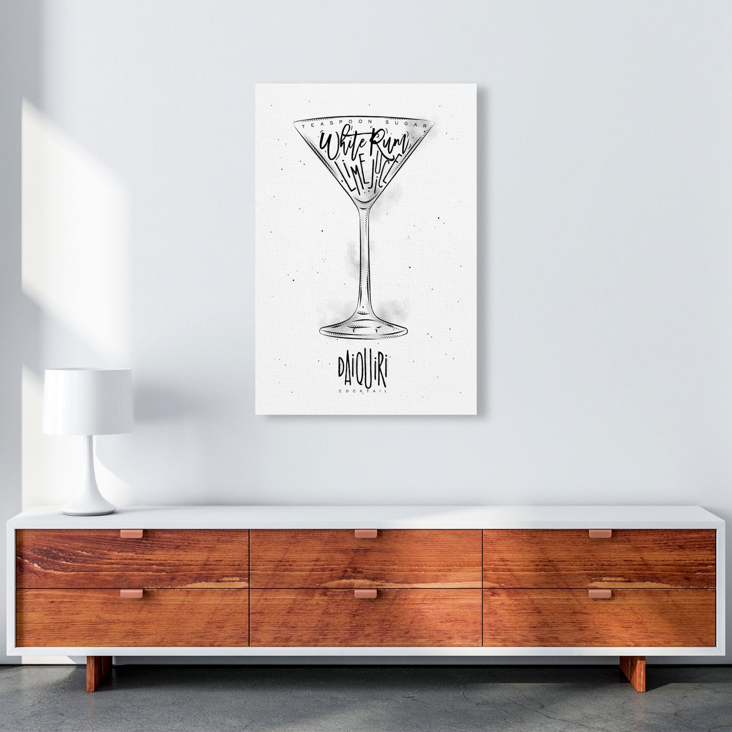 Skorter | Daiquiri Cocktail Modern Print, Framed Kitchen Wall Art
