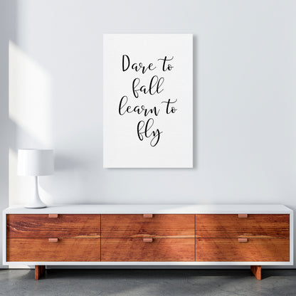 Skorter | Dare To Fall Dream To Fly Framed Typography Wall Art Print